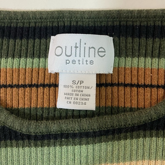 Outline Petite Striped Long Sleeve Shirt - Picture 4 of 4